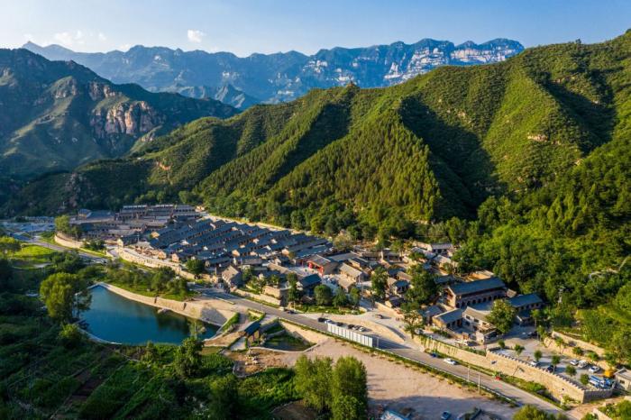 這是河北省阜平縣駱駝灣村(2019年8月7日攝，無人機照片)。 新華社記者 趙鴻宇 攝