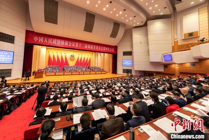 福建省政協十二屆四次會議在福州開幕。 呂明 攝 福建省政協十二屆四次會議在福州開幕。 呂明 攝