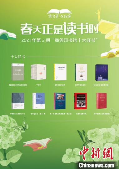 2021年2月“商務印書館十大好書” 商務印書館供圖 攝 2021年2月“商務印書館十大好書” 商務印書館供圖 攝