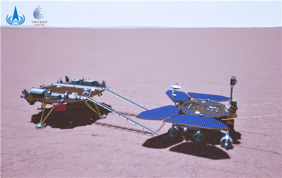 “祝融號”火星車成功駛上火星表面 將研究火星形貌與環境特徵_fororder_05